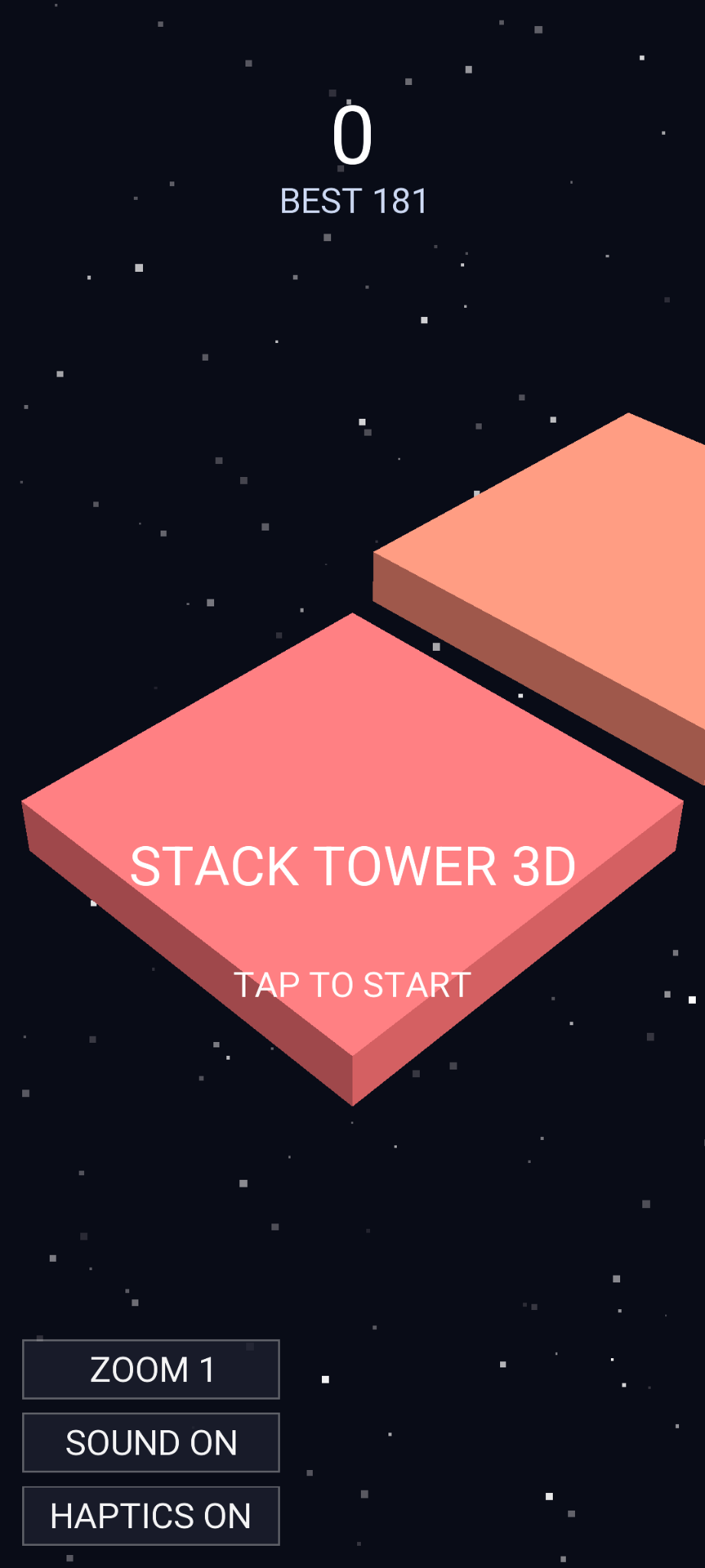 Screenshot of Stack Tower 3D