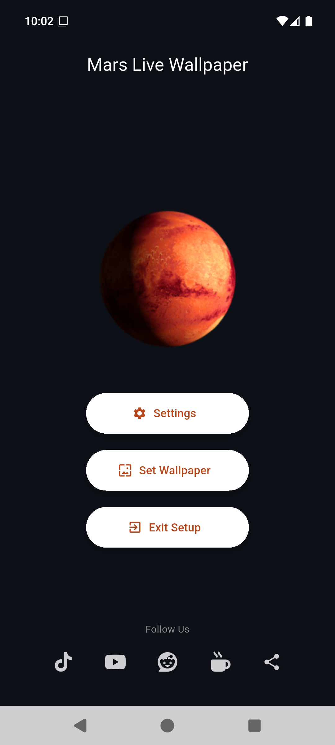 Screenshot of Mars Live Wallpaper