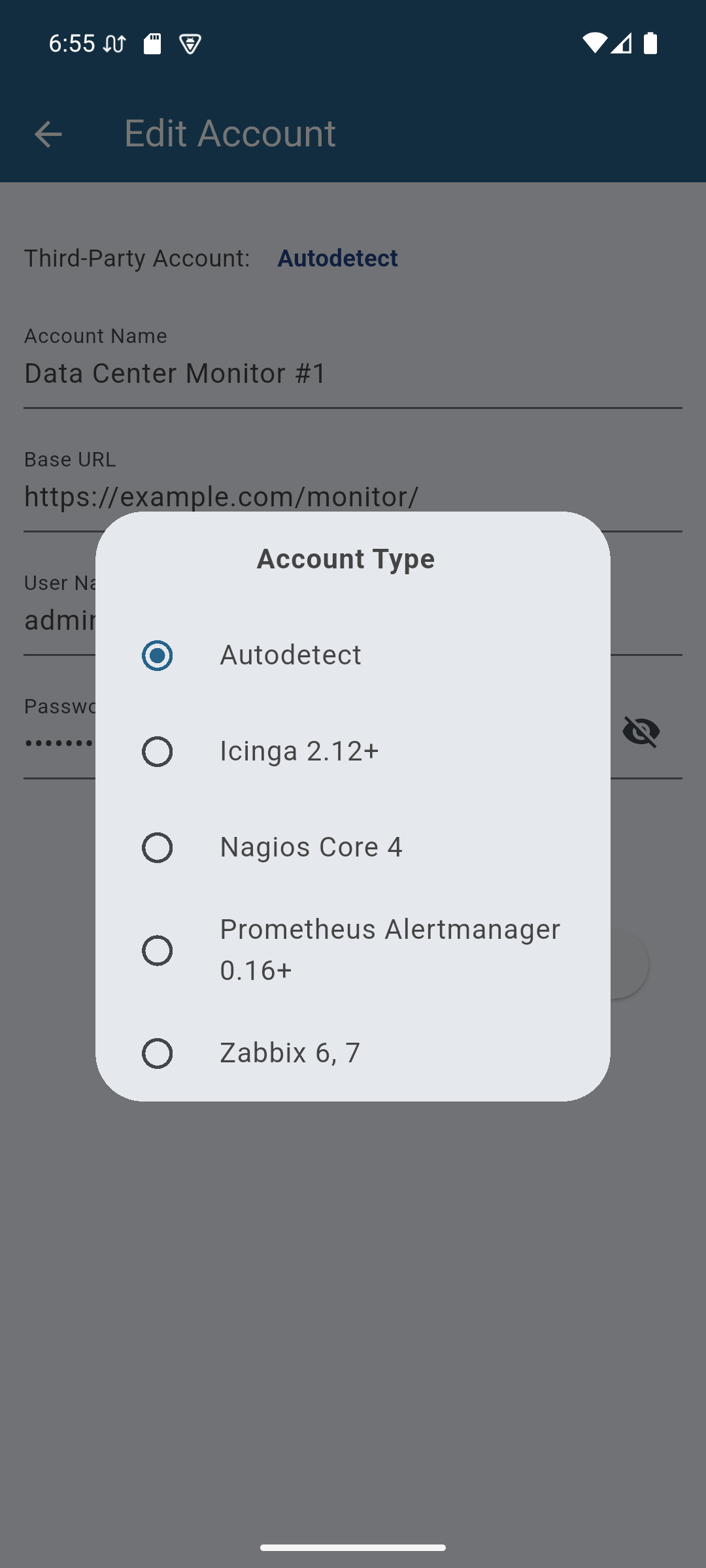 Screenshot of Open Alert Viewer