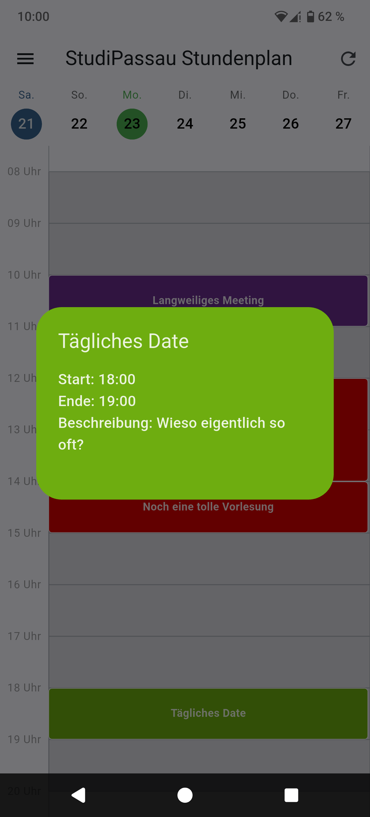 Screenshot of StudiPassau