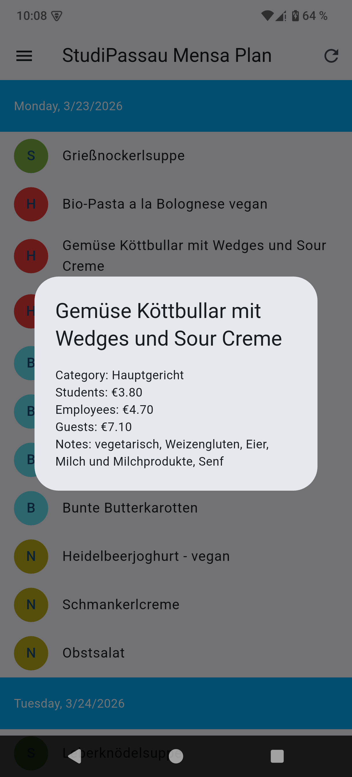 Screenshot of StudiPassau