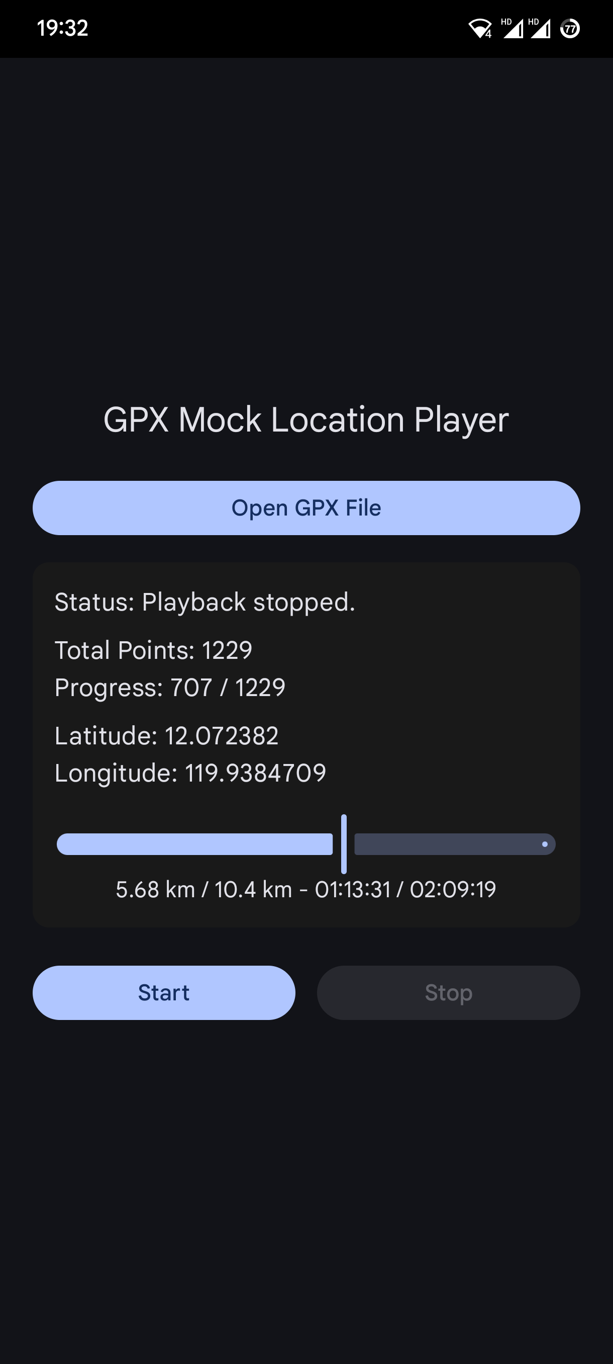 Screenshot of Mock Location that actually works