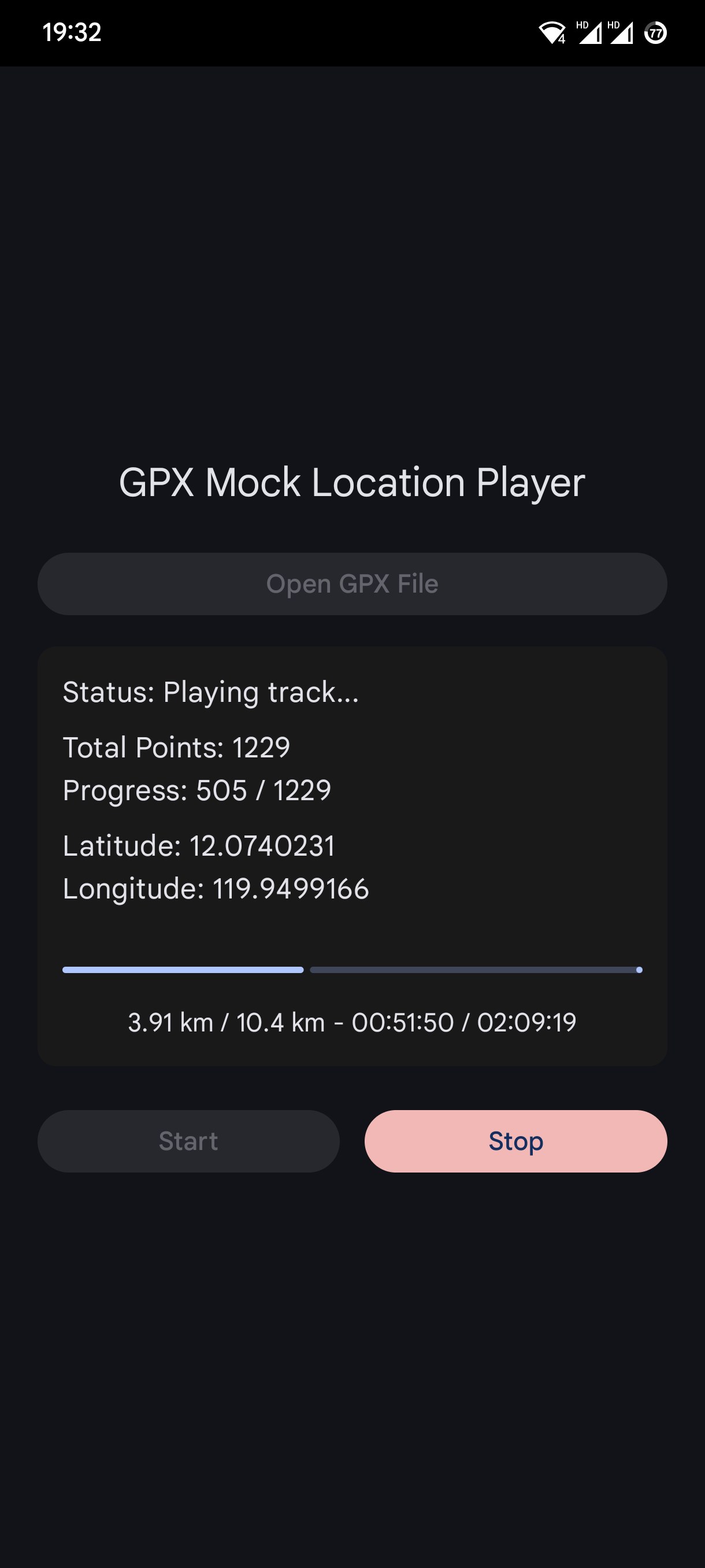 Screenshot of Mock Location that actually works