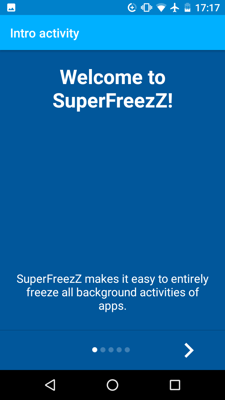 Screenshot of SuperFreezZ App stopper