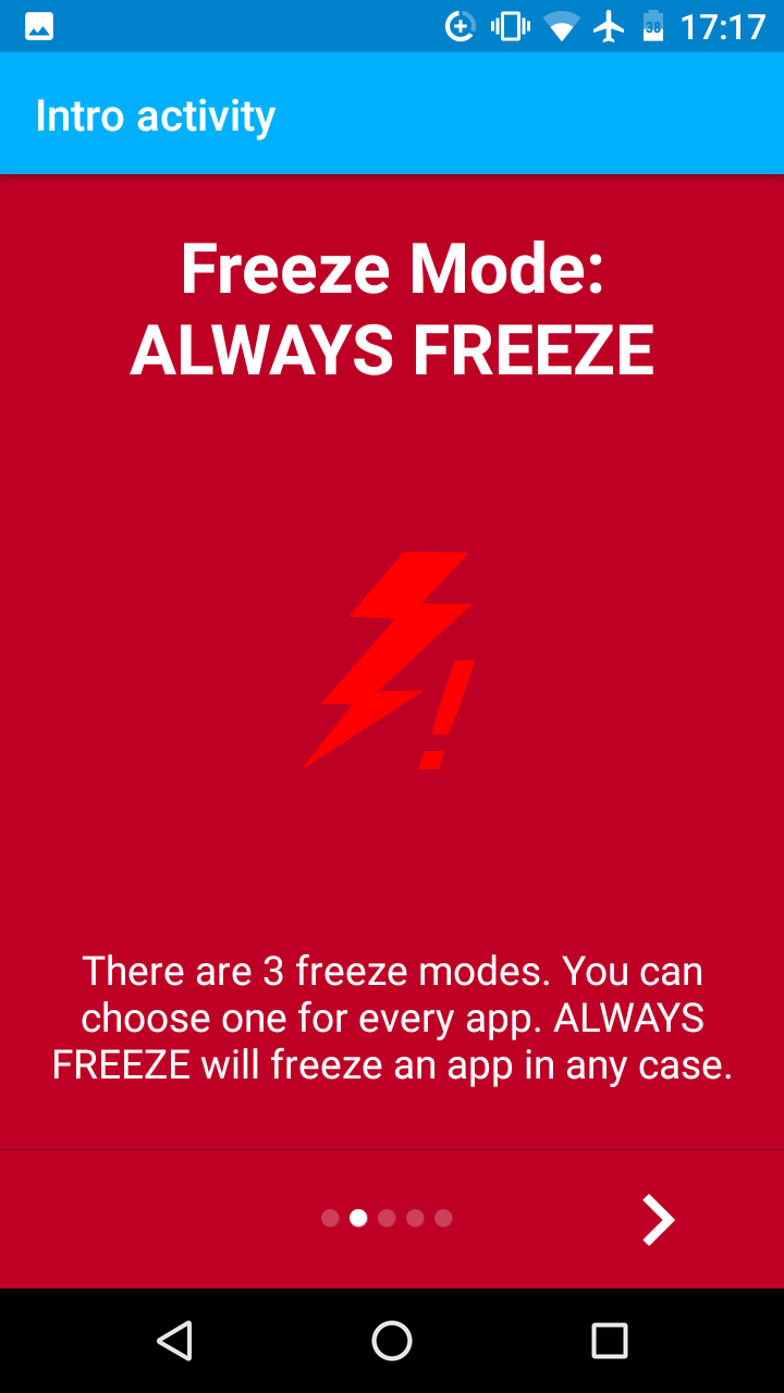 Screenshot of SuperFreezZ App stopper