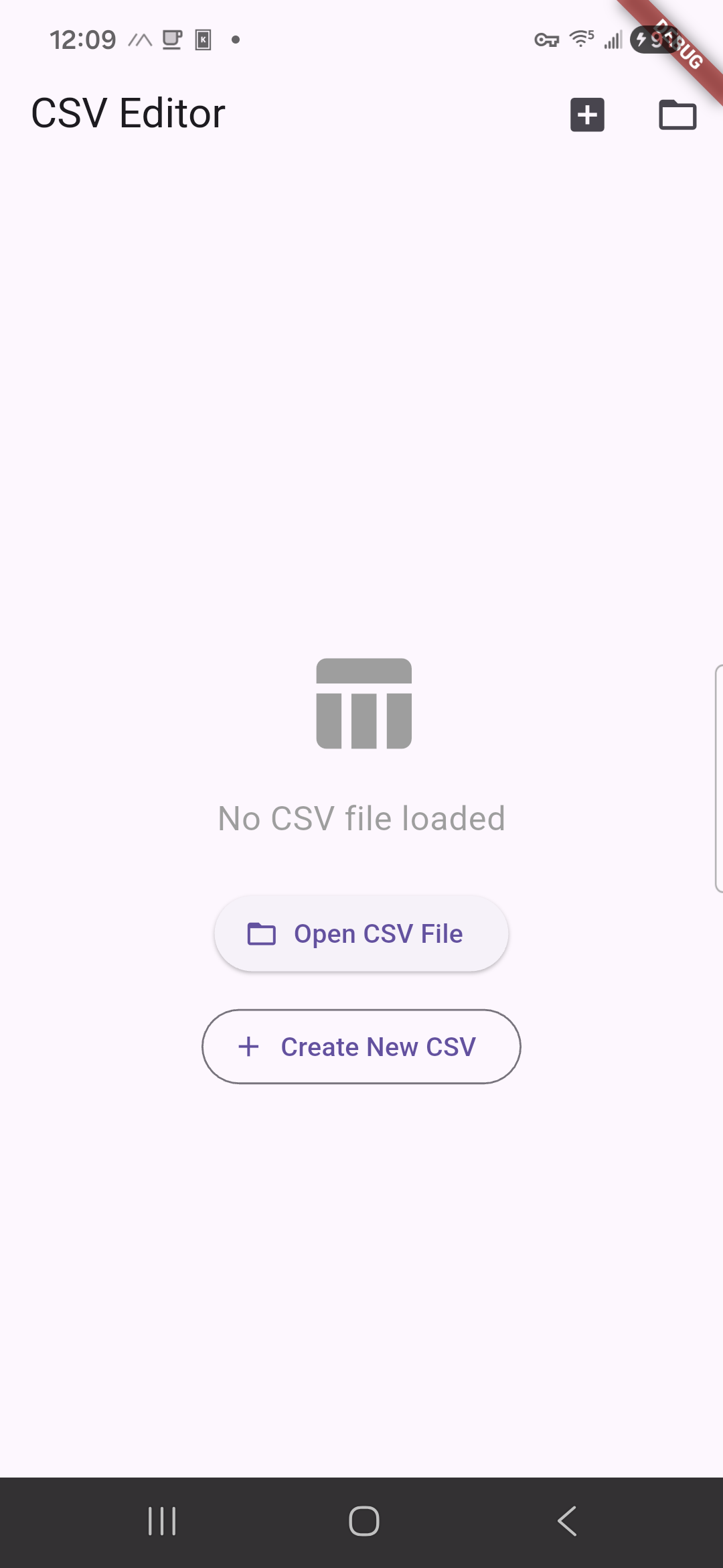 Screenshot of CSV Editor