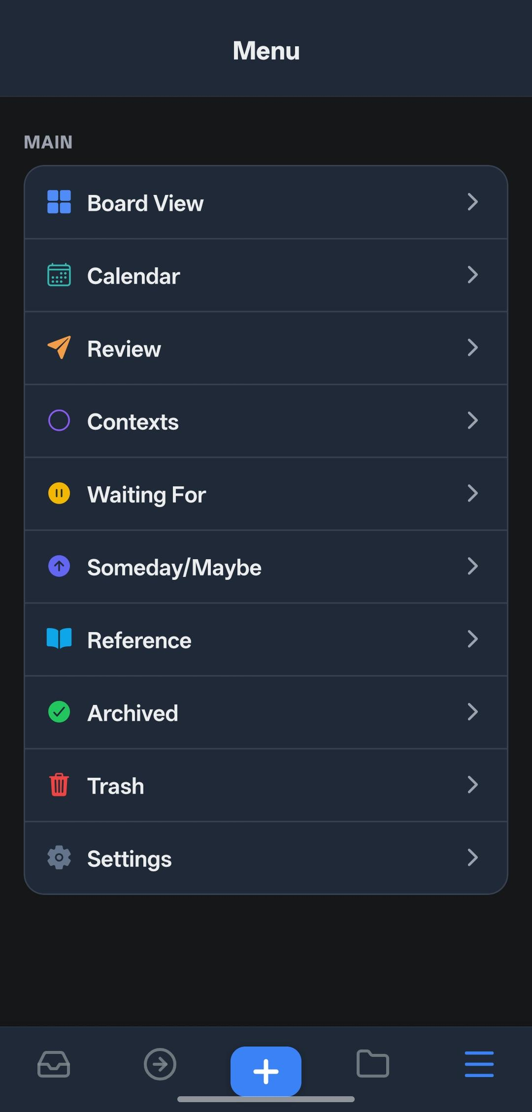 Screenshot of Mindwtr - GTD Task Manager