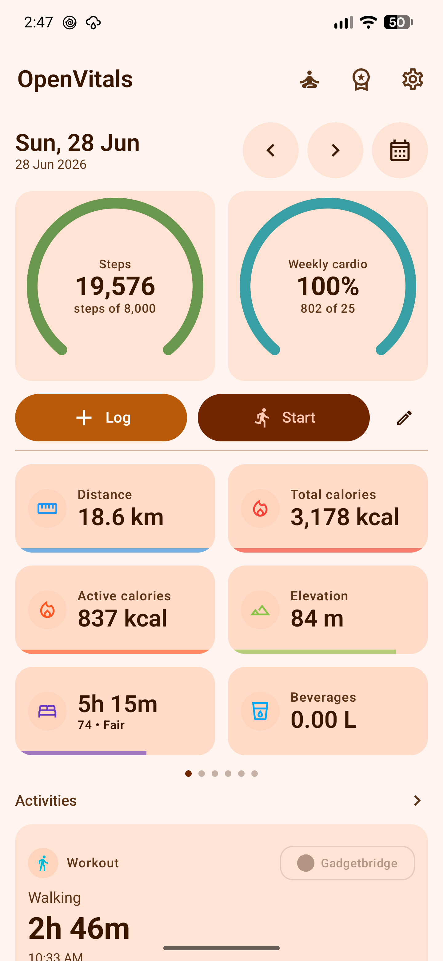 Screenshot of OpenVitals