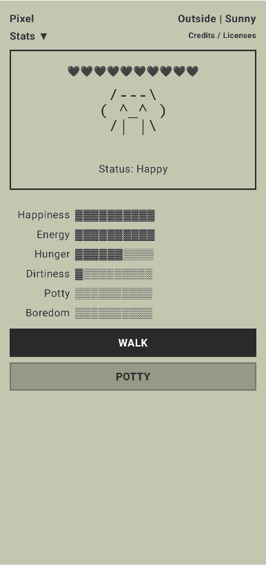 Screenshot of LCDPet