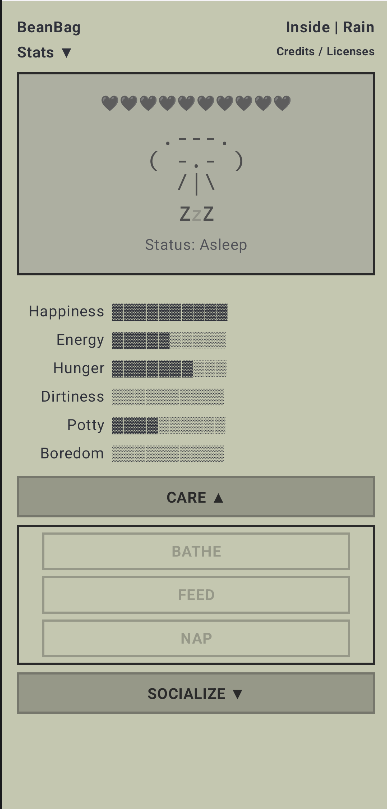 Screenshot of LCDPet
