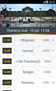 Screenshot of BeTrains NMBS/SNCB belgium