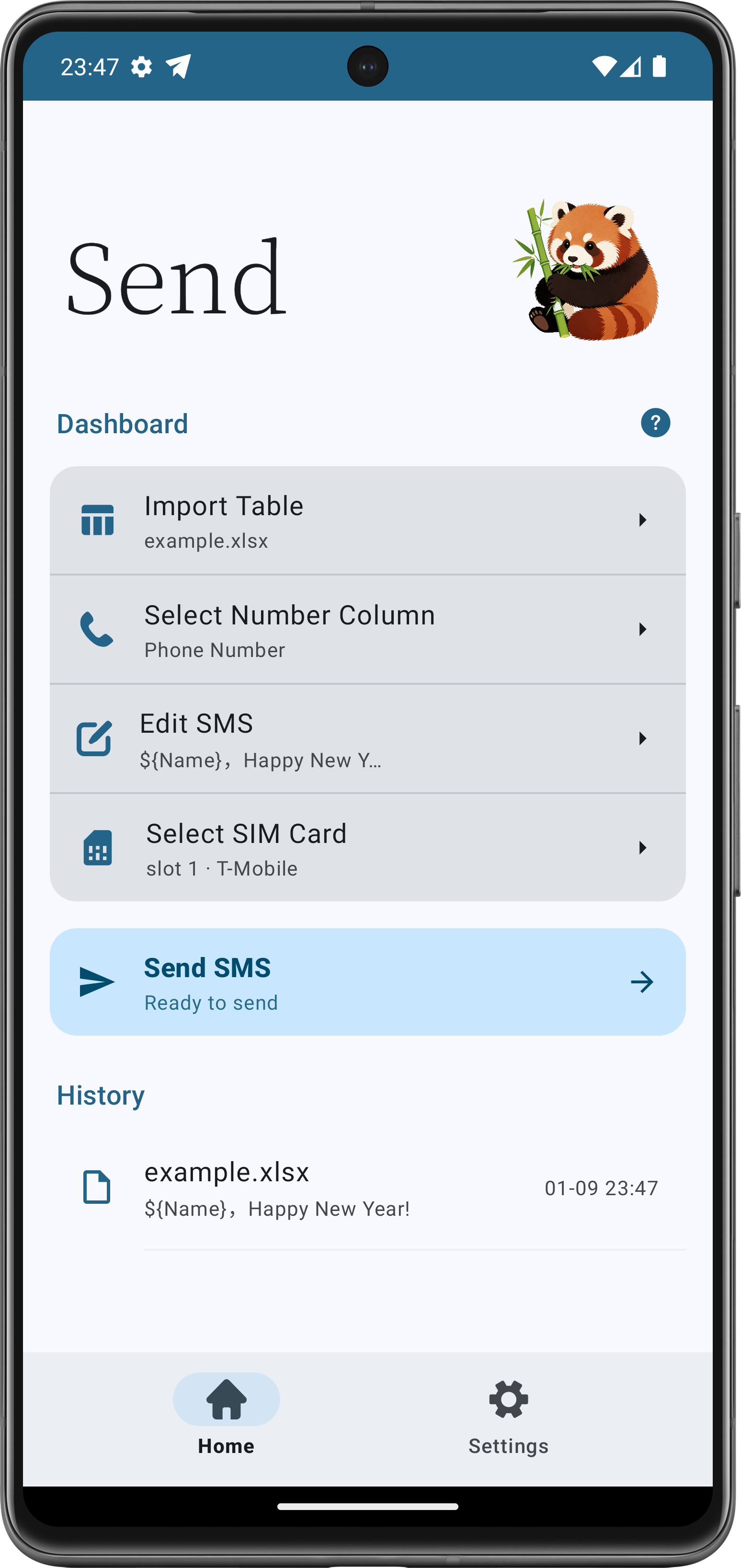 Screenshot of MsgGo