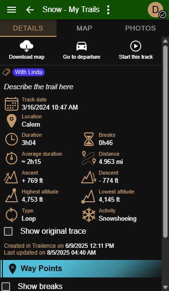 Screenshot of Trailence