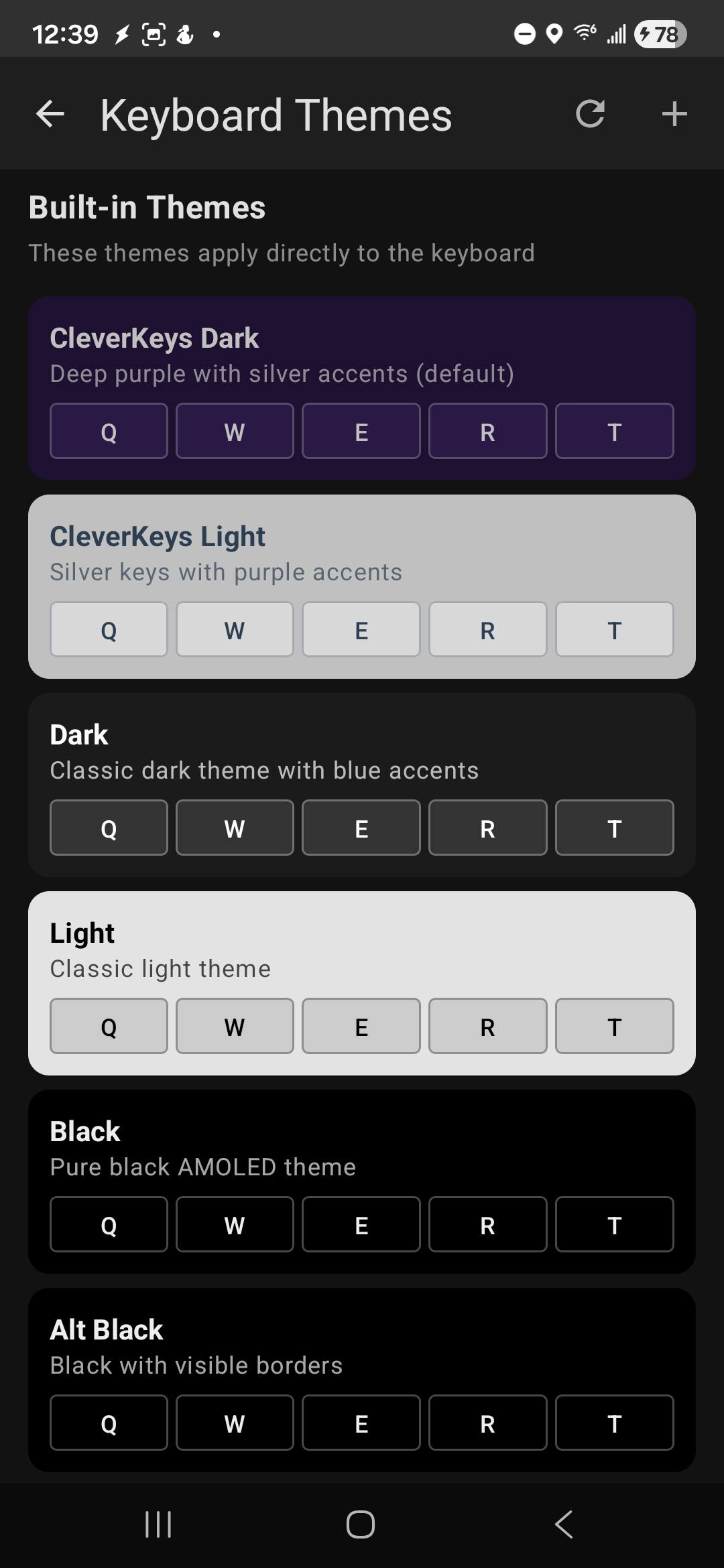 Screenshot of CleverKeys