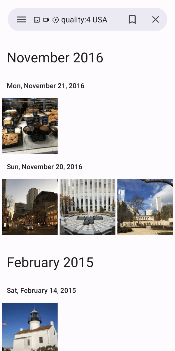 Screenshot of Gallery for PhotoPrism