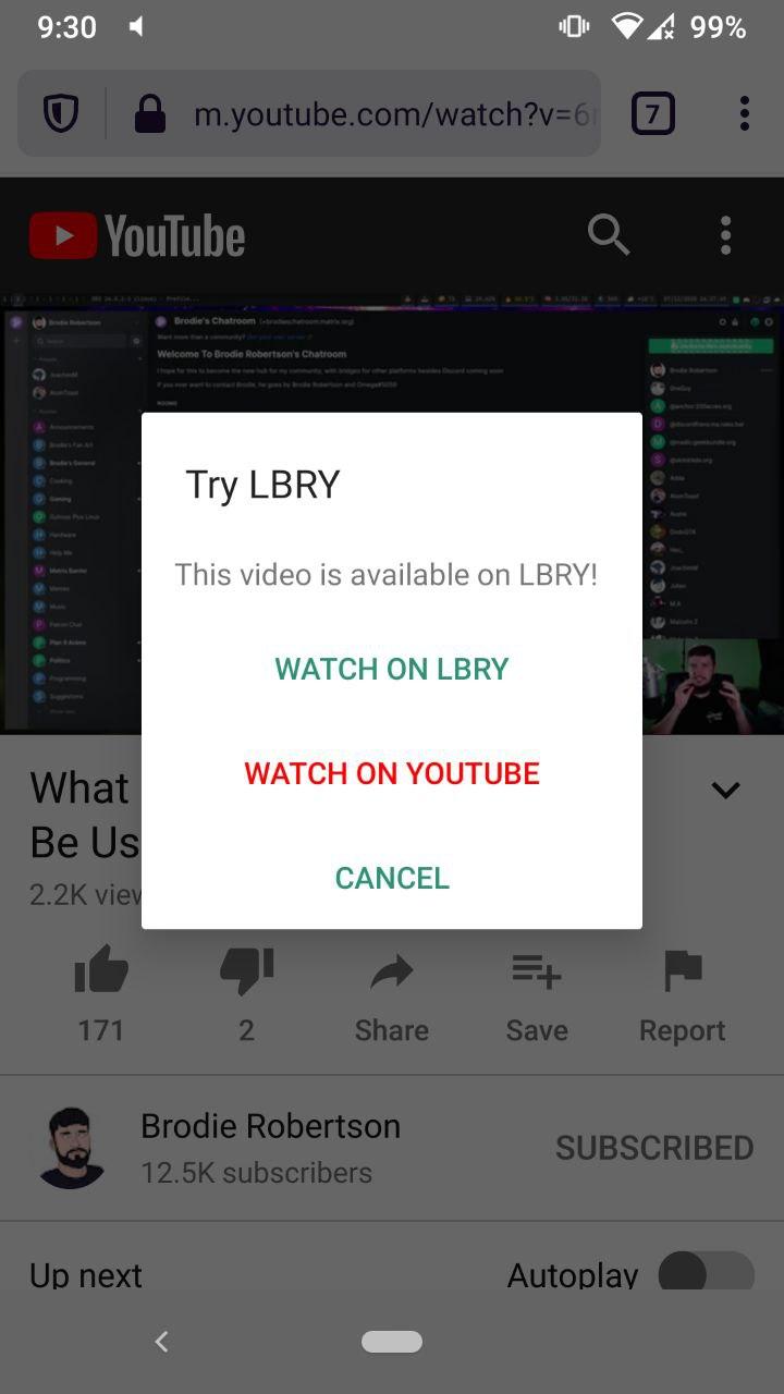 Screenshot of Try LBRY