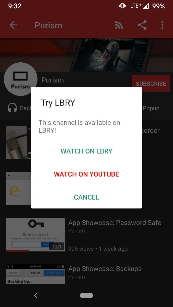 Screenshot of Try LBRY
