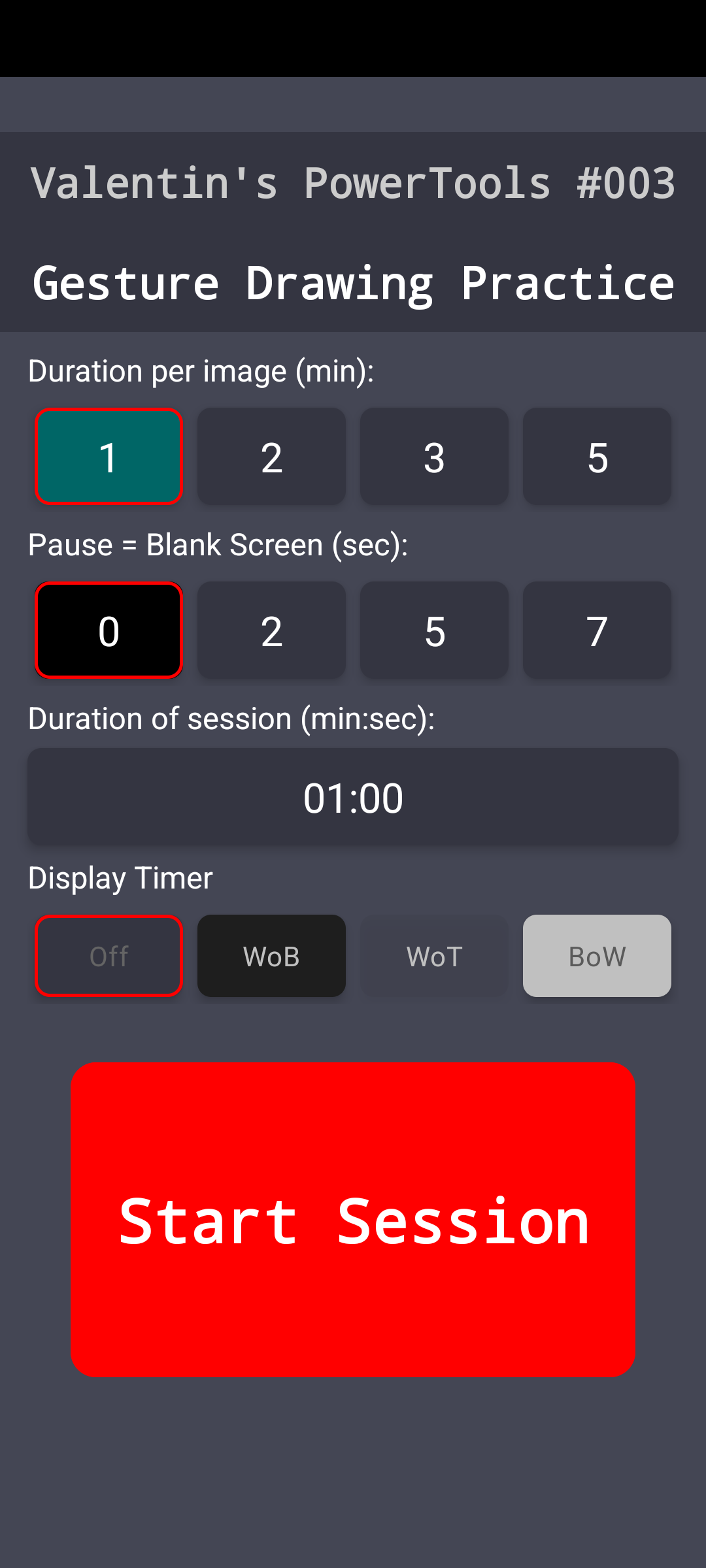Screenshot of Valentin's PowerTools #003 - Gesture Drawing Pract
