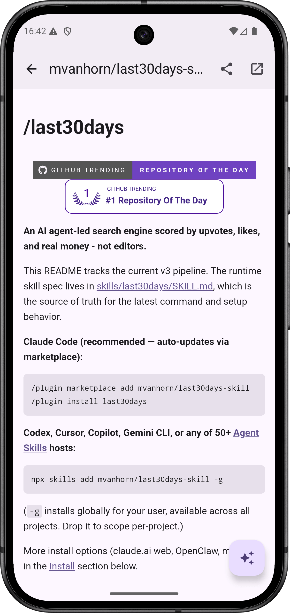 Screenshot of Trending AI