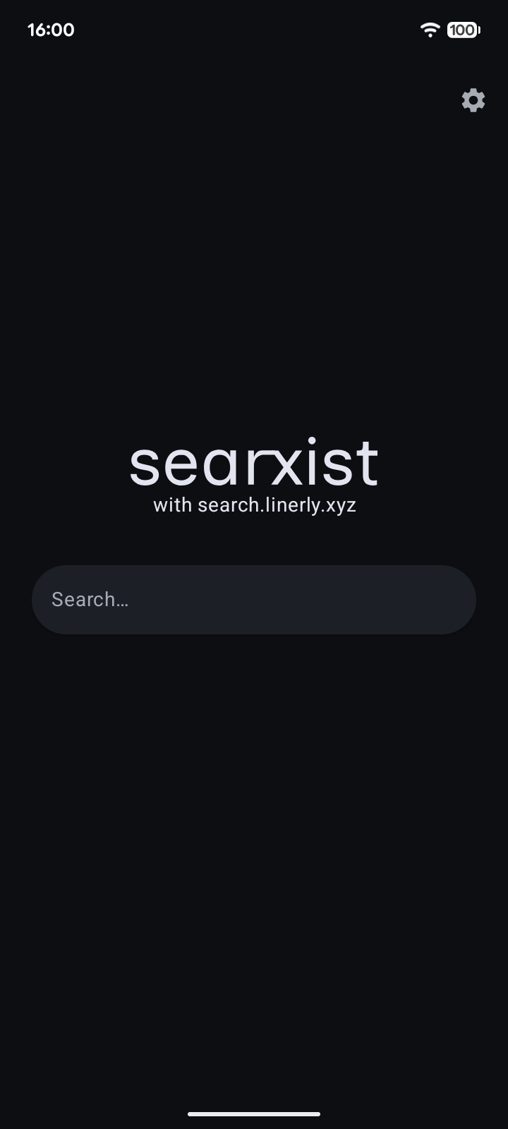 Screenshot of searxist