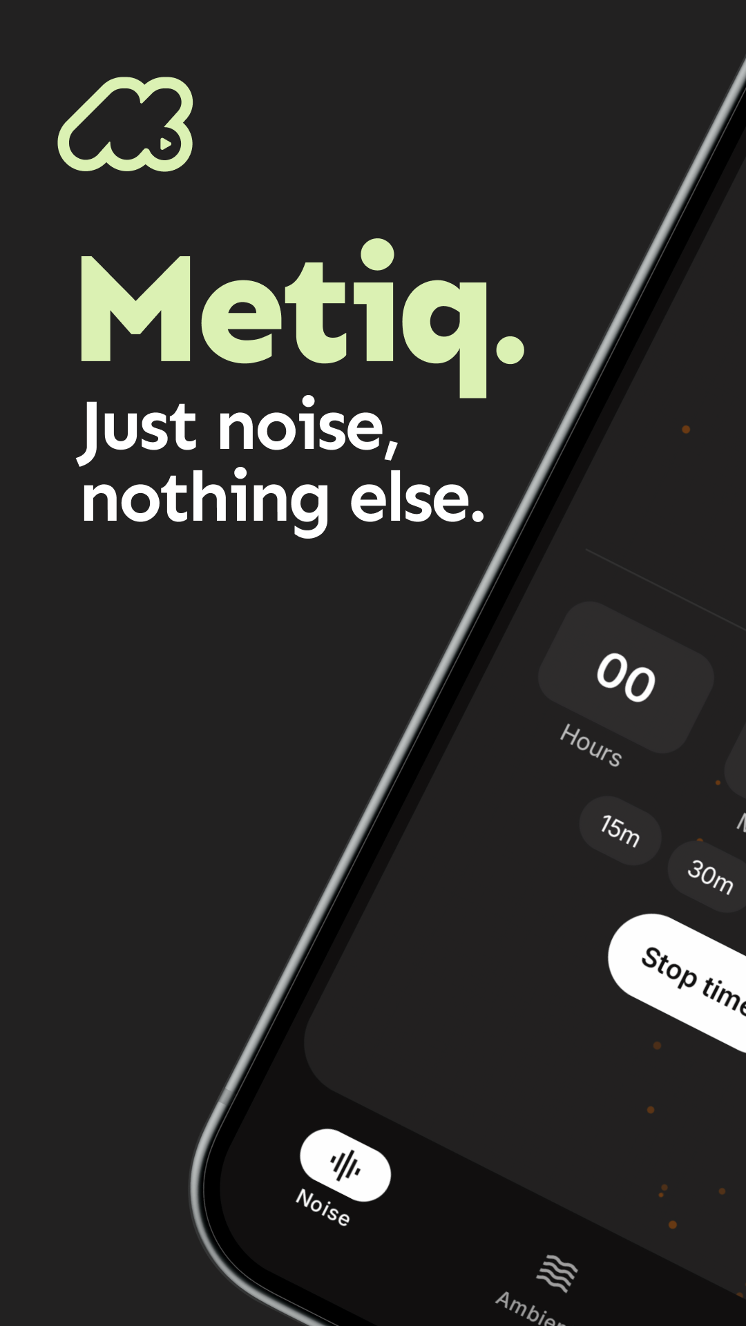 Screenshot of Metiq: noise & ambient sounds