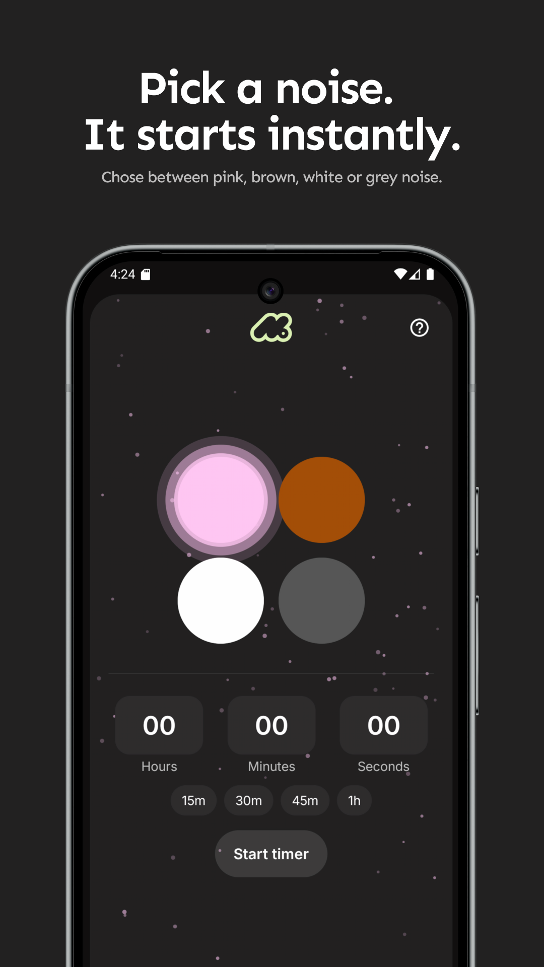 Screenshot of Metiq: noise & ambient sounds