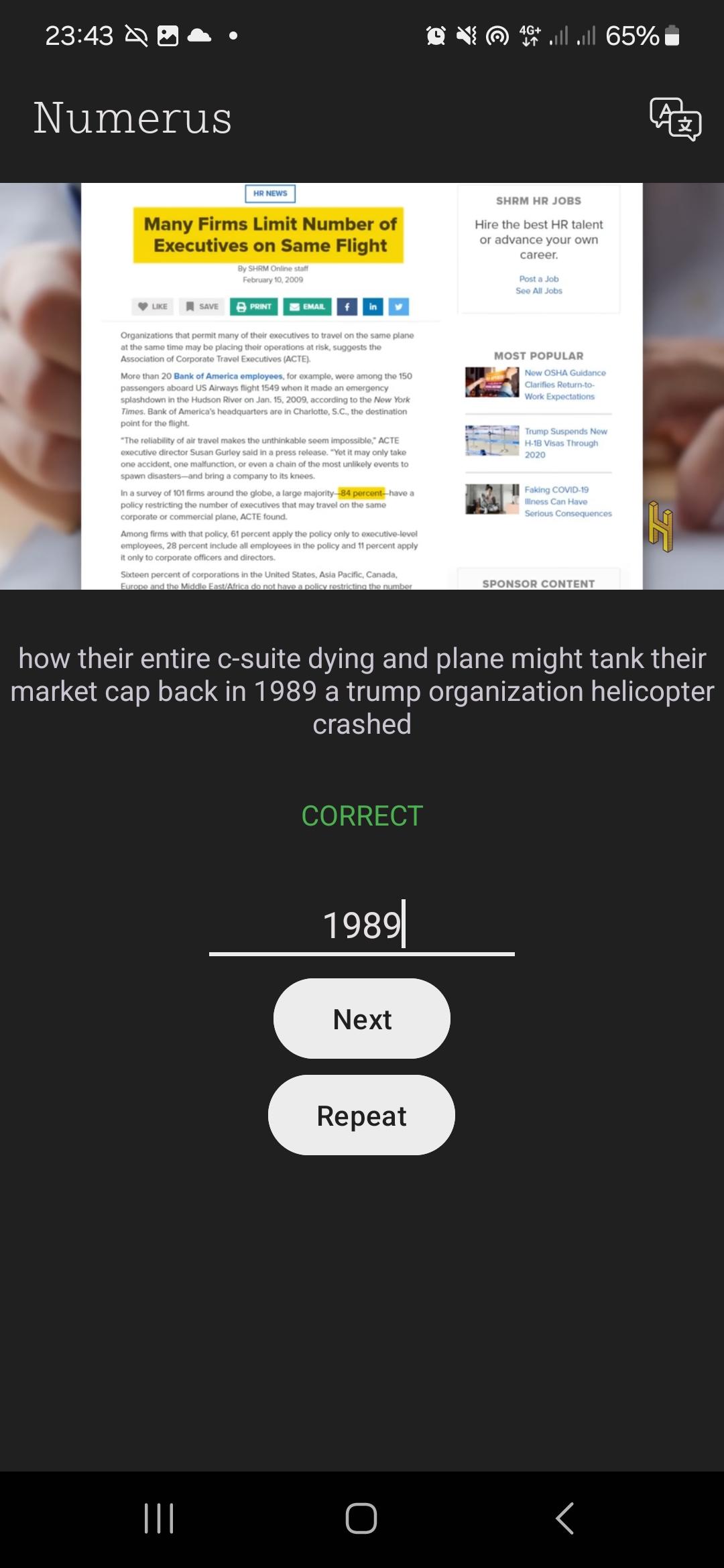 Screenshot of Numerus