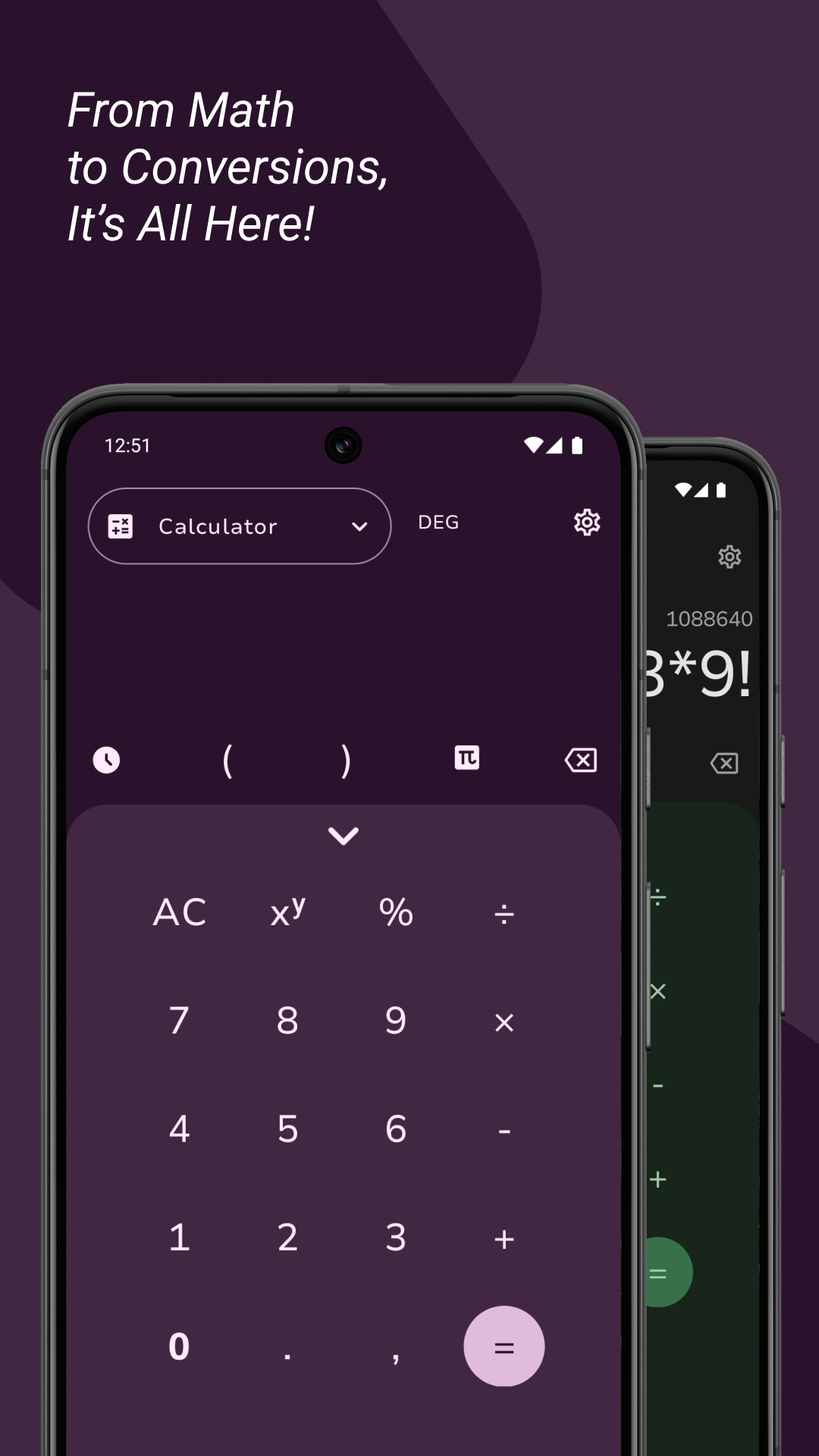 Screenshot of yetCalc